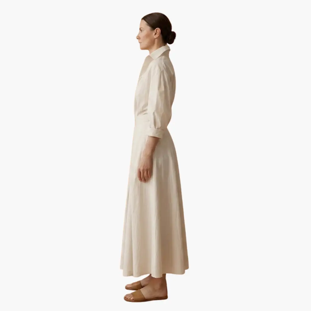 Tamsyn - Women's Fitted Midi Dress with Wide Leg - photo 7