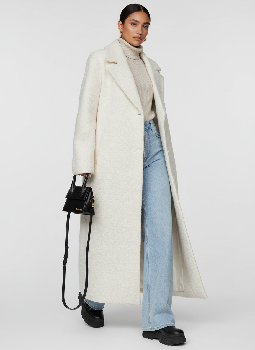 Tessie - Women's Relaxed Coat with Button Front - photo 2