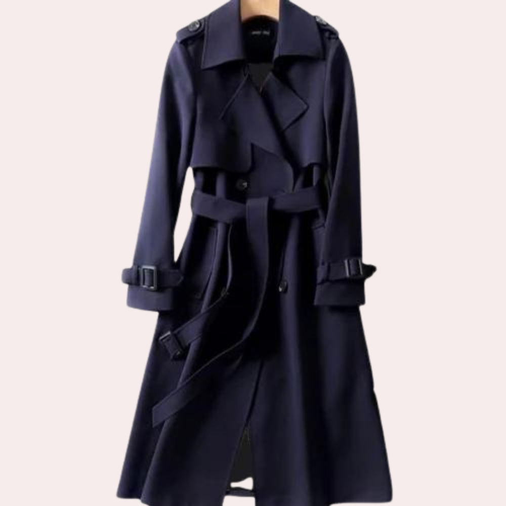 Thea - Women's Belted Long Trench Coat - photo 6