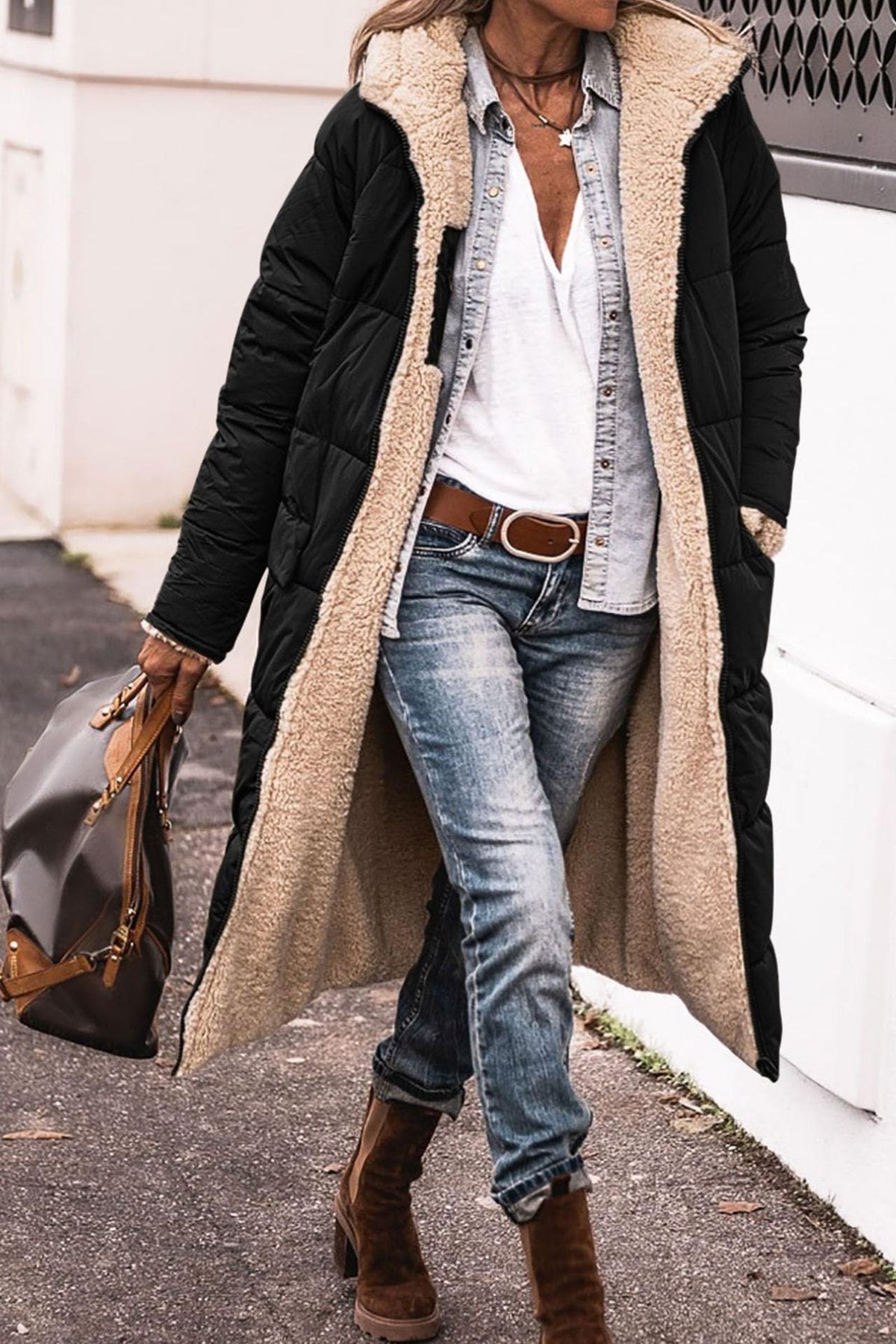 Thistle - Women's Coat in Quilted Finish with Hood - photo 1