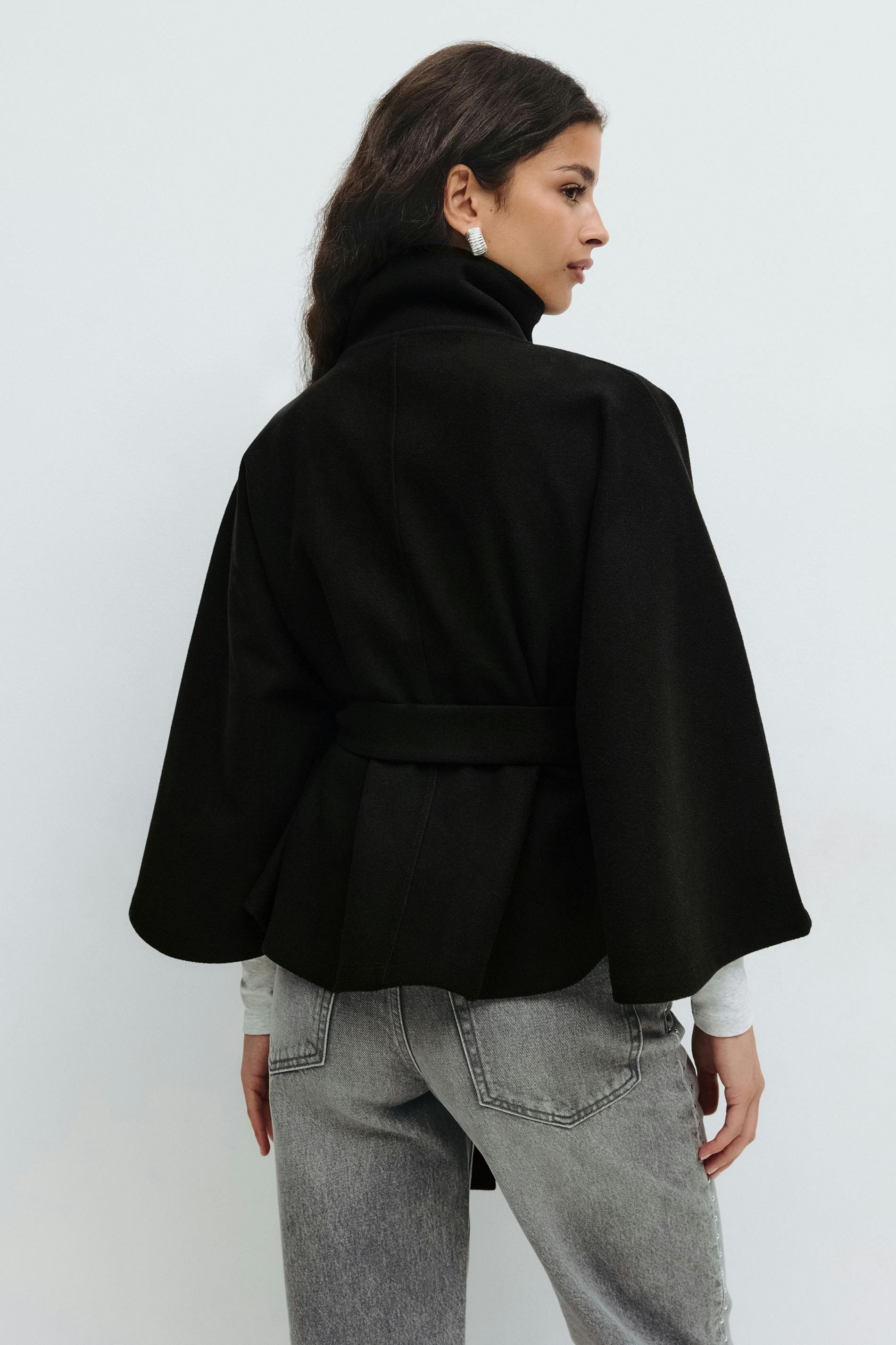 Toni - Women's Tie Waist Cape Coat - photo 12