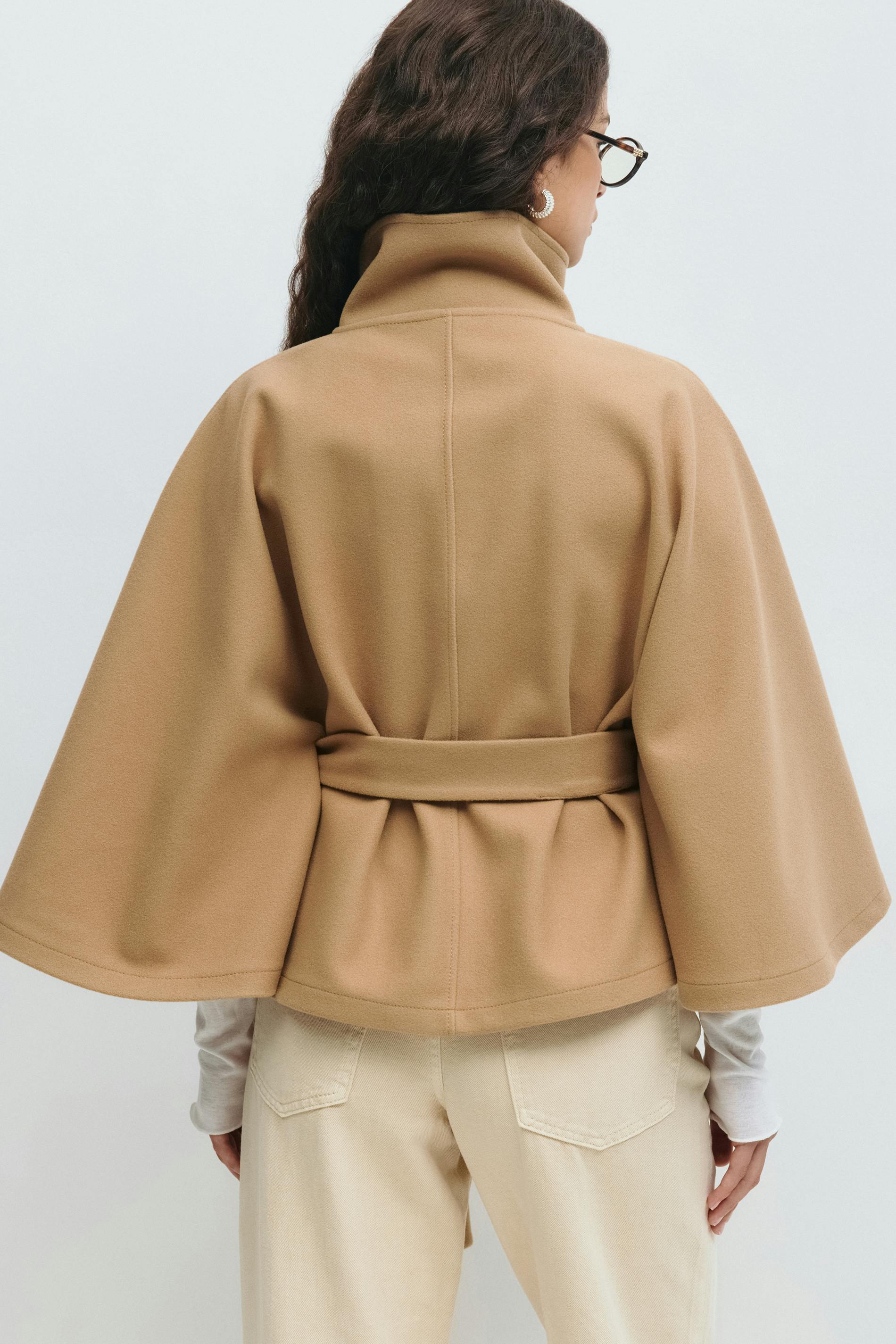 Toni - Women's Tie Waist Cape Coat - photo 9