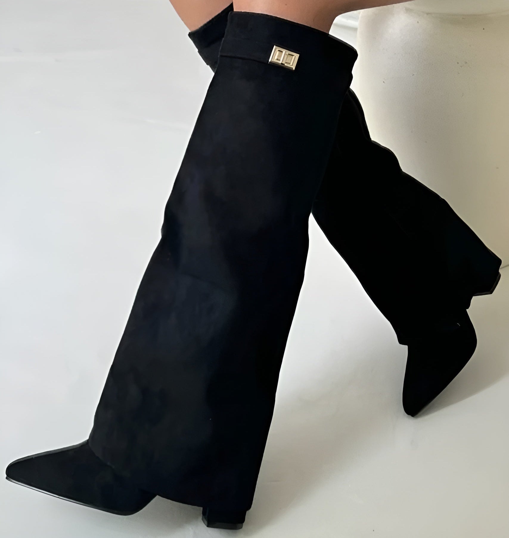 Tori - Women's Pointed Knee High Boots - photo 1