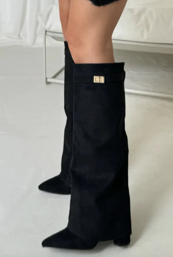 Tori - Women's Pointed Knee High Boots - photo 3