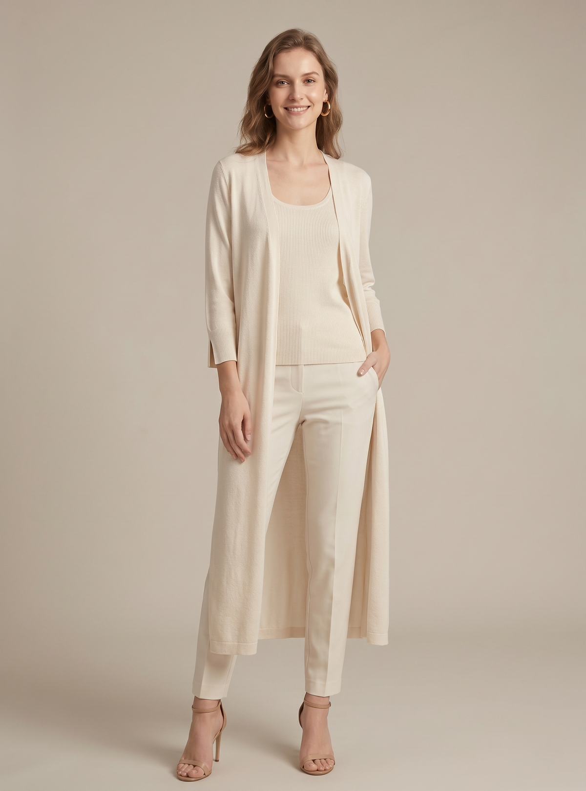 Lilian - Women's Relaxed Cardigan with Long Sleeves - photo 1
