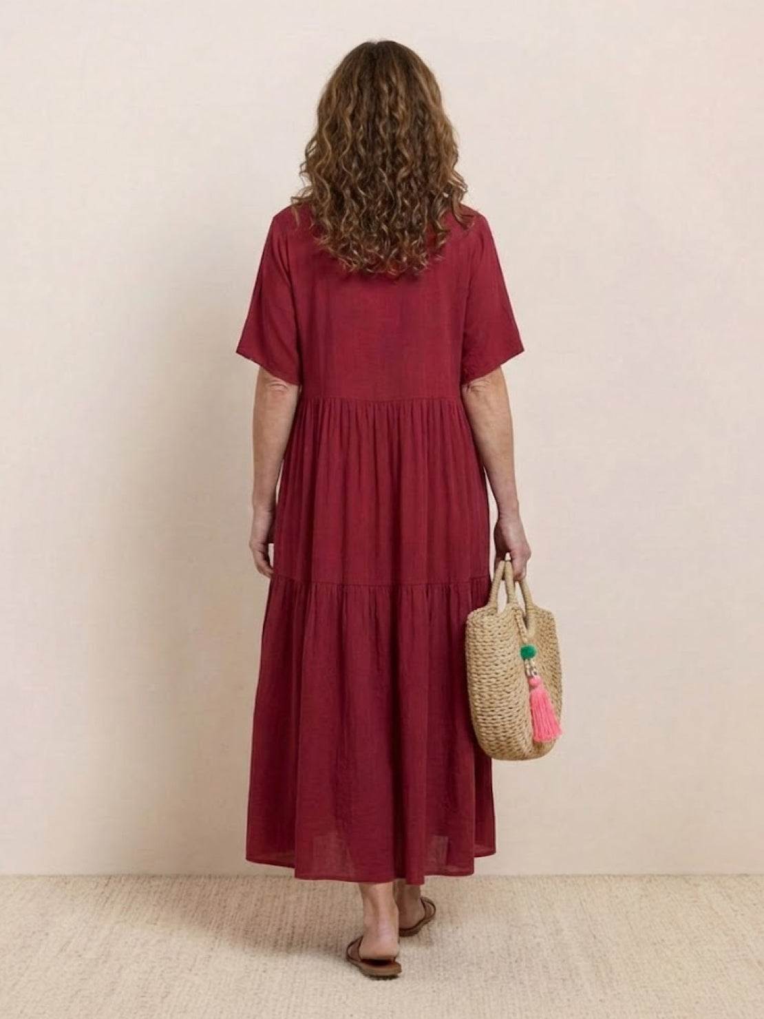 Brooklyn - Women's Boho V Neck Tiered Maxi Dress