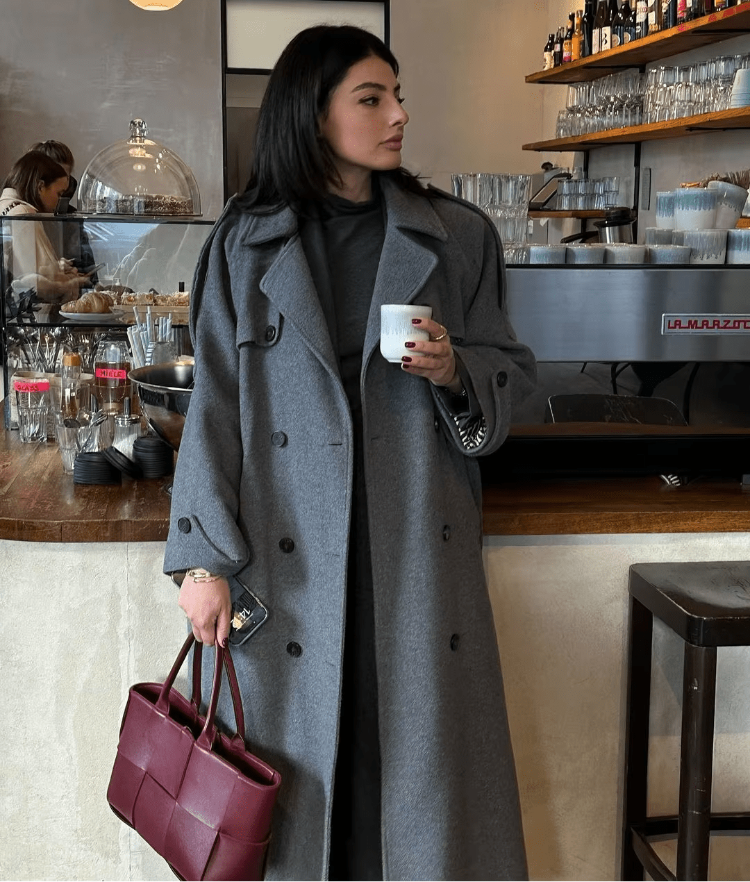 Vada-Lee - Women's Wrap Coat with Collar - photo 12
