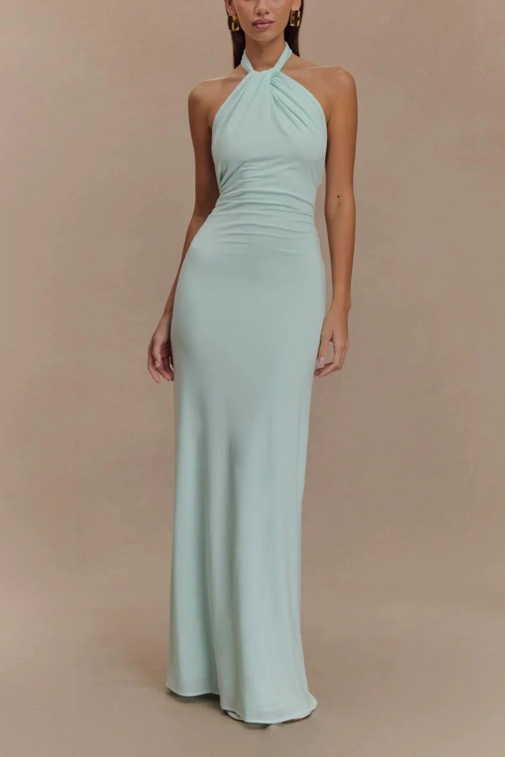 Vada - Women's Flowing Maxi Dress with Halter Neck - photo 4