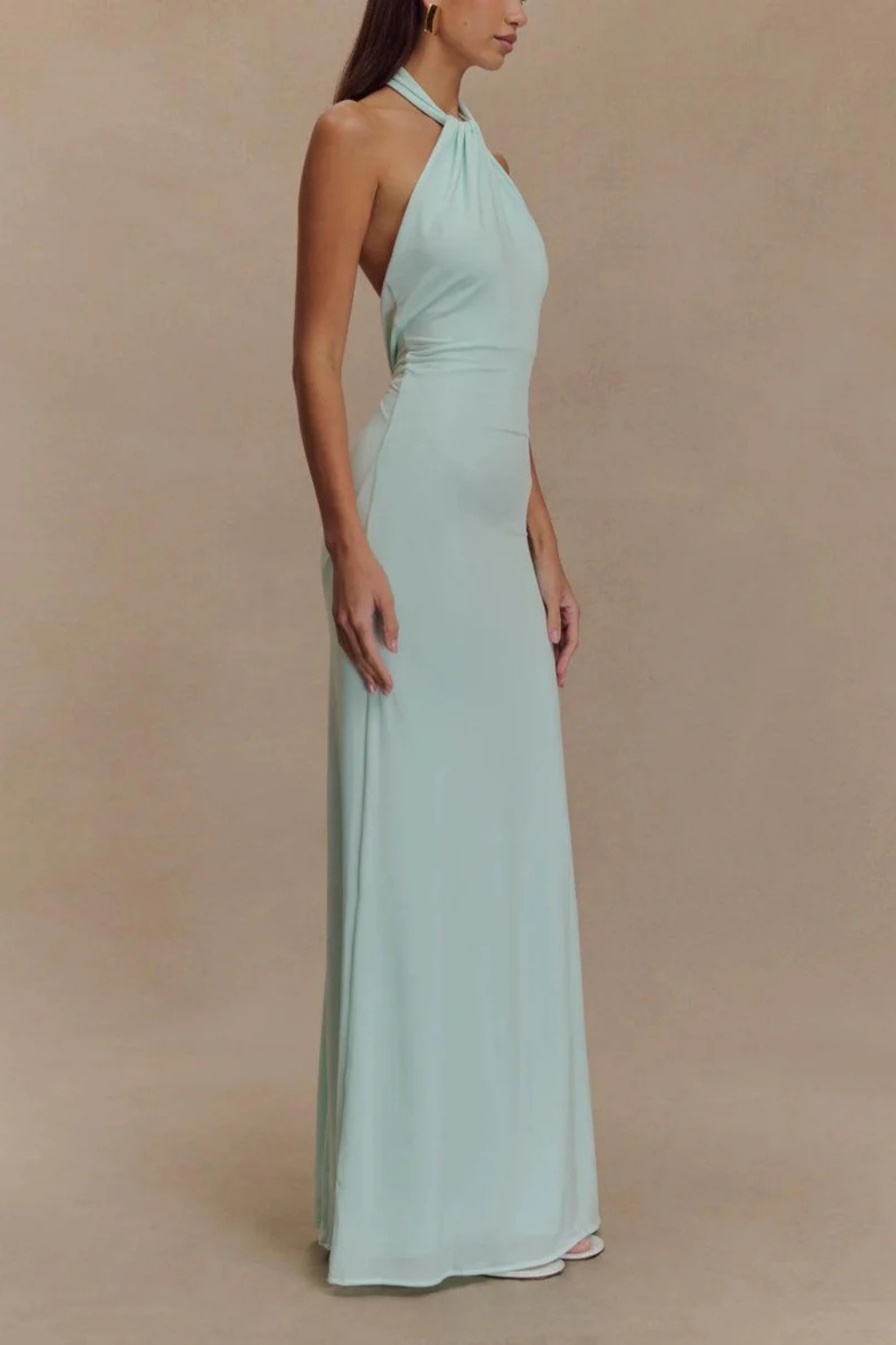 Vada - Women's Flowing Maxi Dress with Halter Neck - photo 5