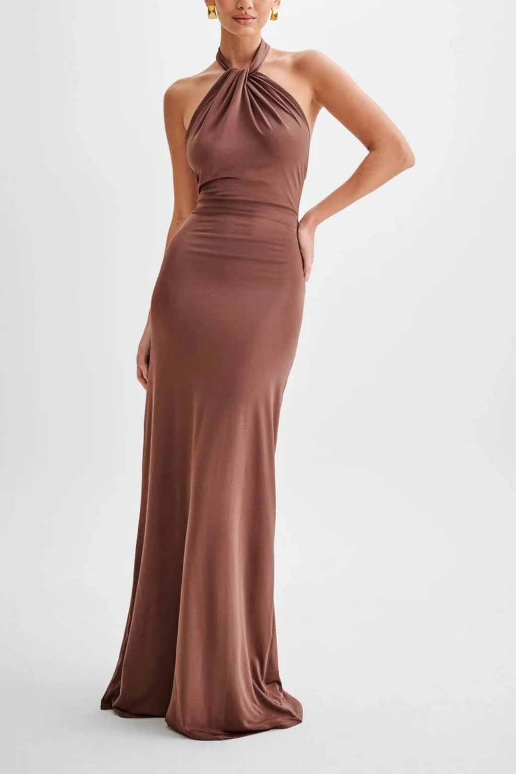 Vada - Women's Flowing Maxi Dress with Halter Neck - photo 9
