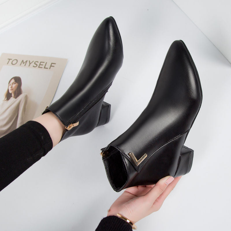 Isla - Women's Leather Ankle Boots