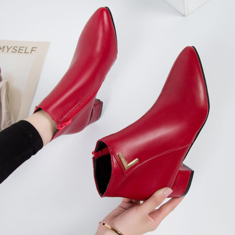 Isla - Women's Leather Ankle Boots