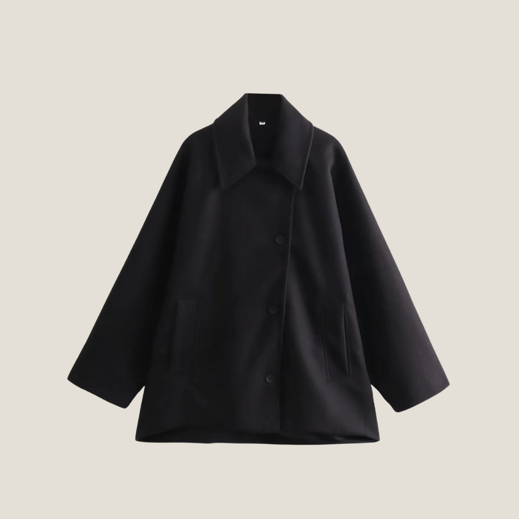 Vera - Women's Relaxed Coat with Button Front - photo 2