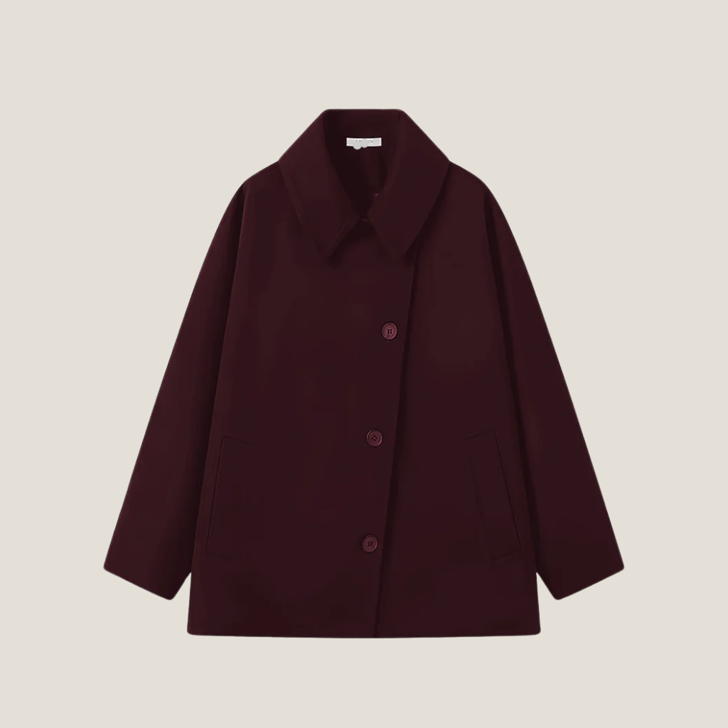Vera - Women's Relaxed Coat with Button Front - photo 3