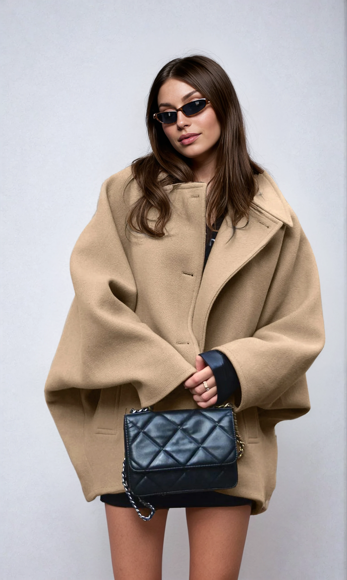 Vera - Women's Relaxed Coat with Button Front - photo 7