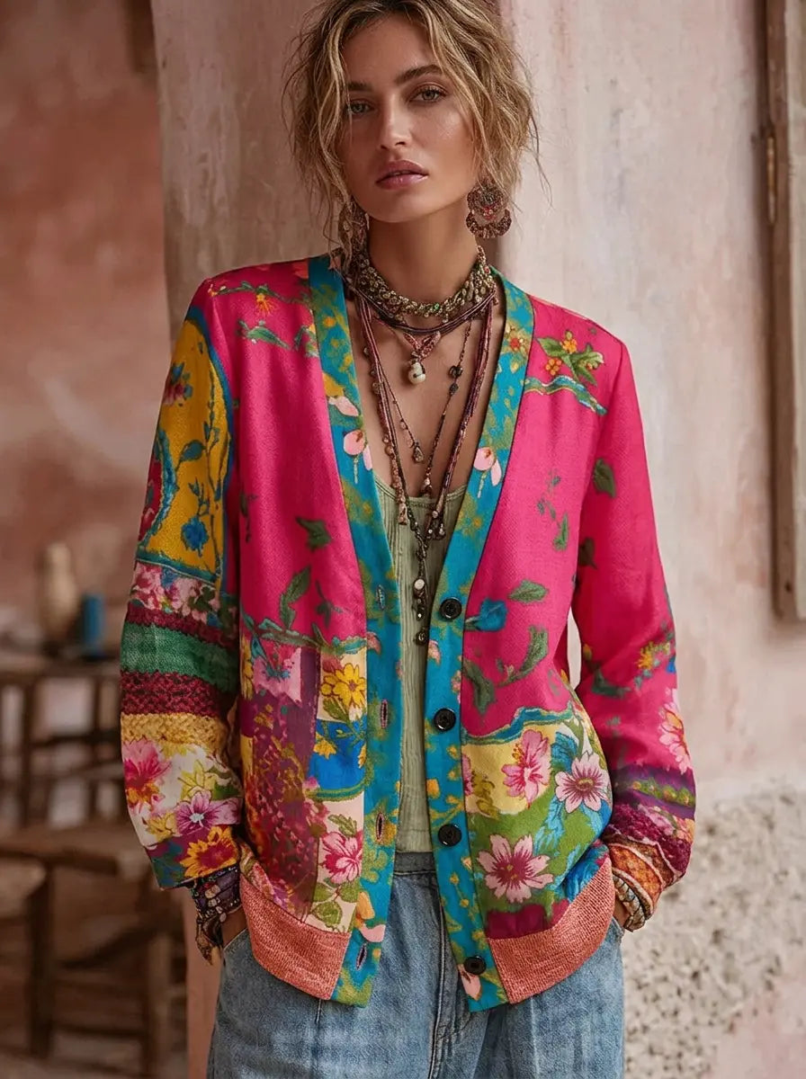 Verna - Women's Cardigan in Floral Print - photo 1