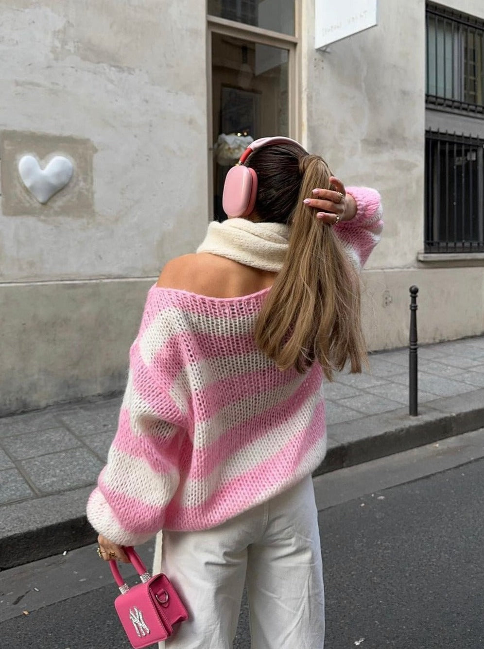 Verona - Women's Relaxed Jumper in Knit with Stripe - photo 11