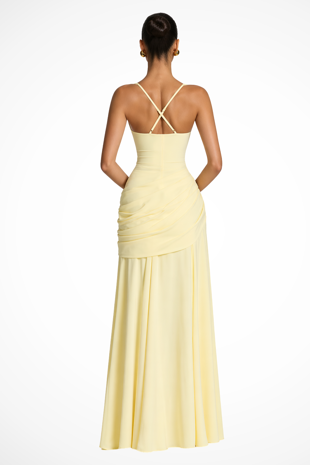 Adrianne - Women's Flowing Maxi Dress with a Square Neckline