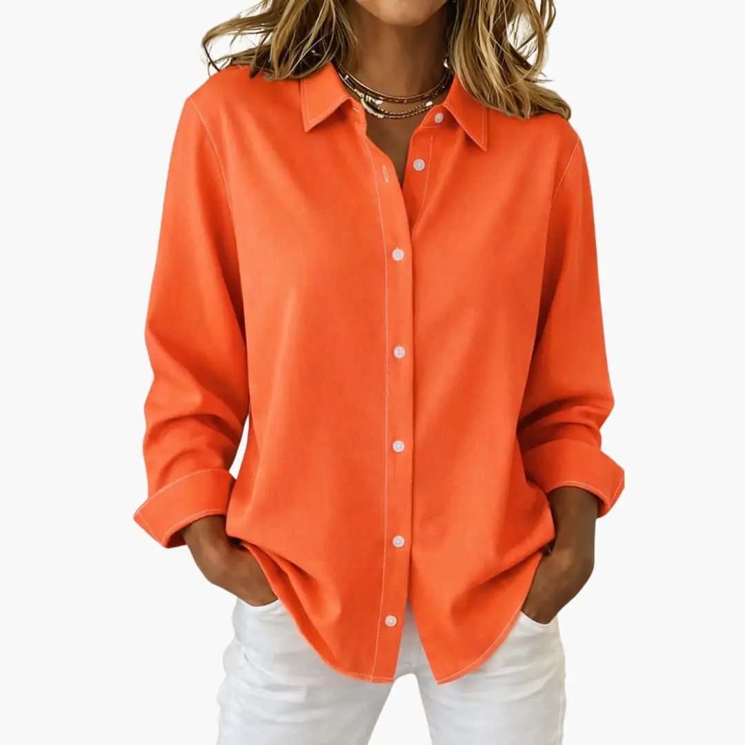 Carole - Women's Flowing Blouse with Long Sleeves