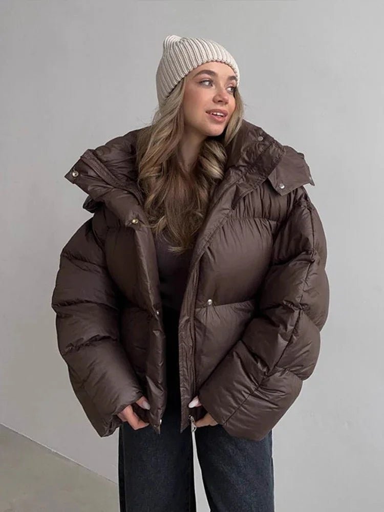 Wilda - Women's Padded Hooded Jacket with Zip Front - photo 2