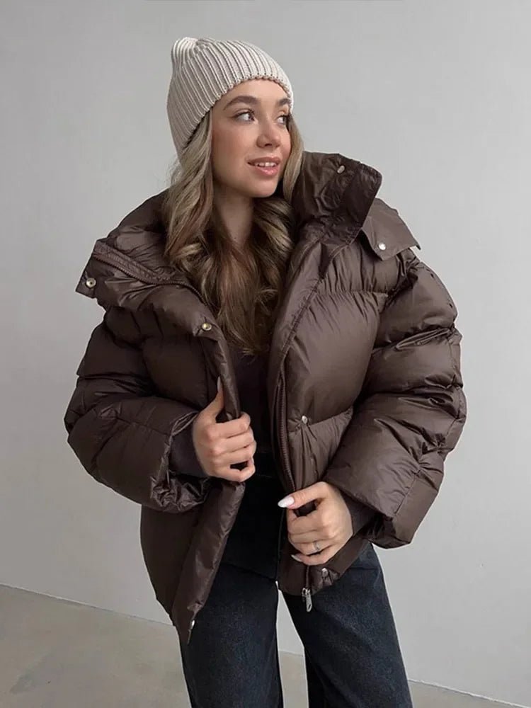Wilda - Women's Padded Hooded Jacket with Zip Front - photo 3