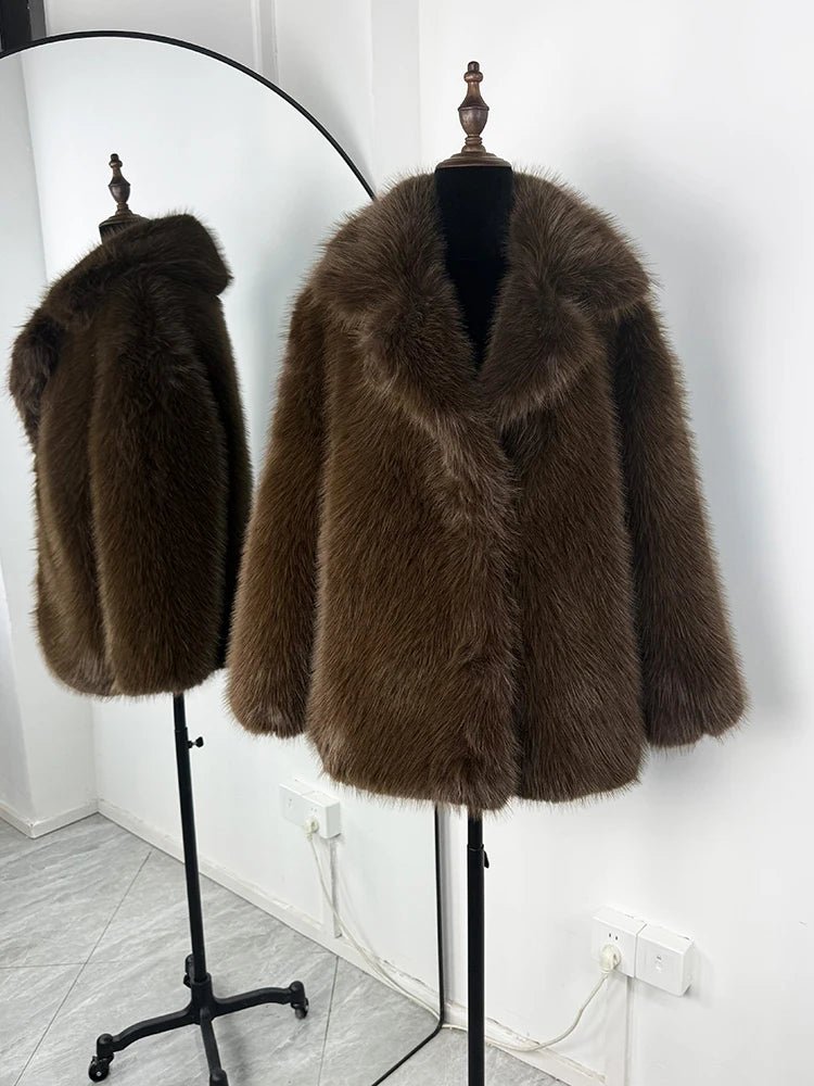 Winnie - Women's Relaxed Coat with a Collar - photo 7