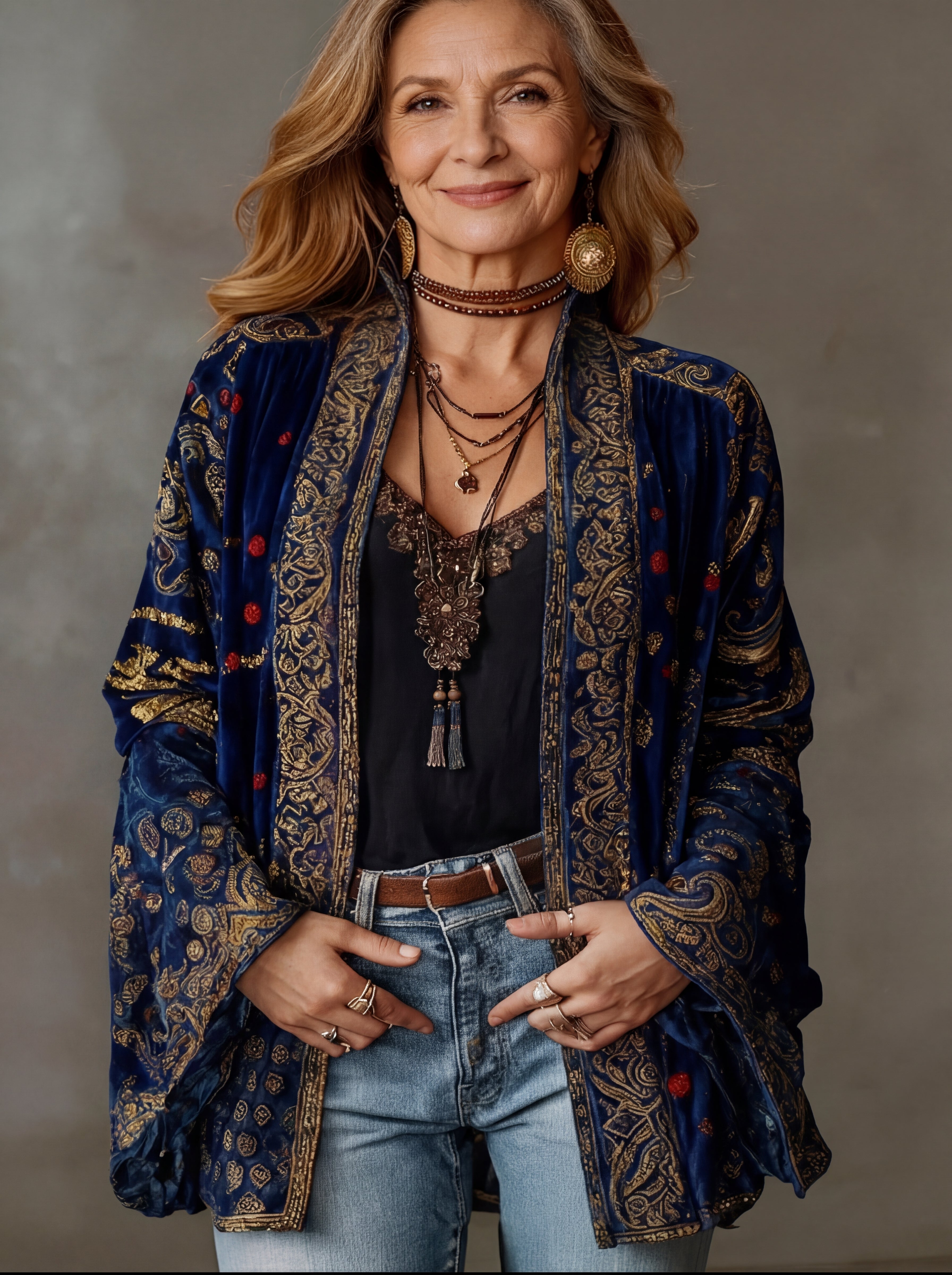 Odella - Women's Relaxed Cardigan in Bohemian Kimono - photo 3