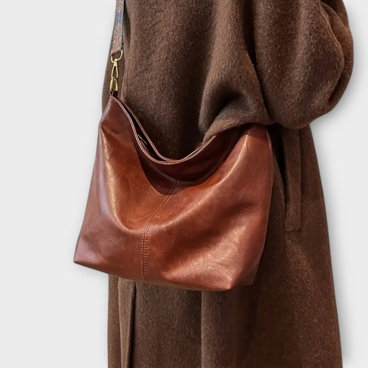 Hesper - Women's Hobo Bag with Woven Strap