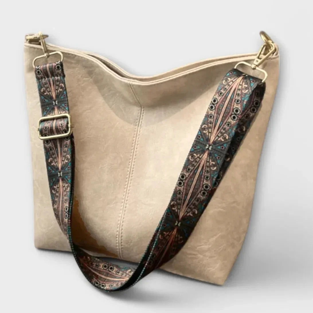 Hesper - Women's Hobo Bag with Woven Strap