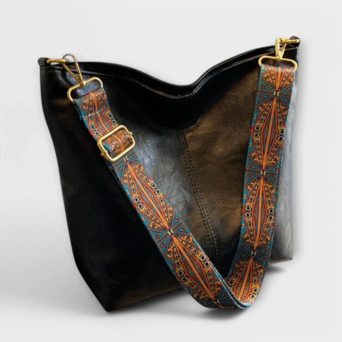 Hesper - Women's Hobo Bag with Woven Strap