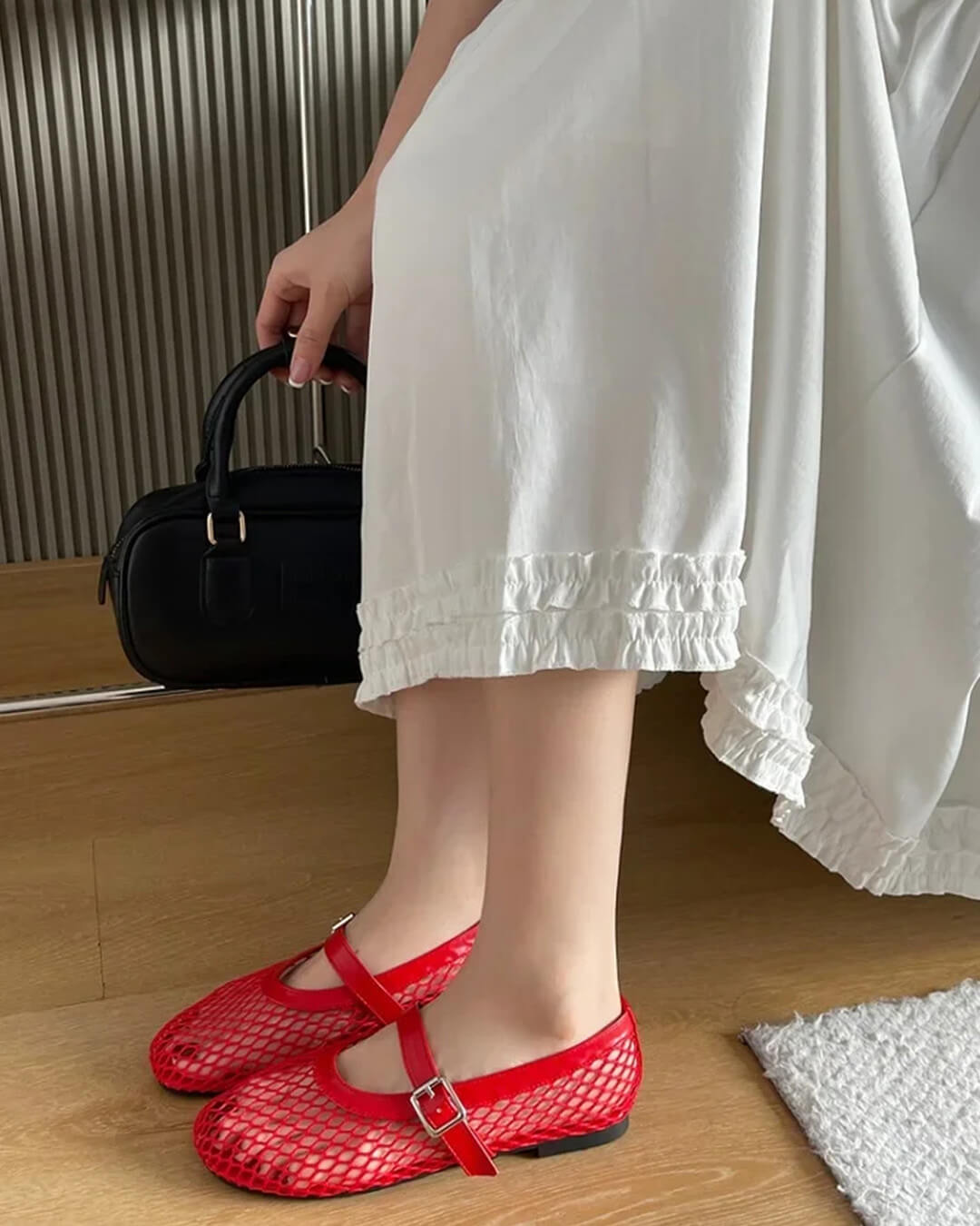 Hope - Ballerine da donna con fibbie e punta tonda