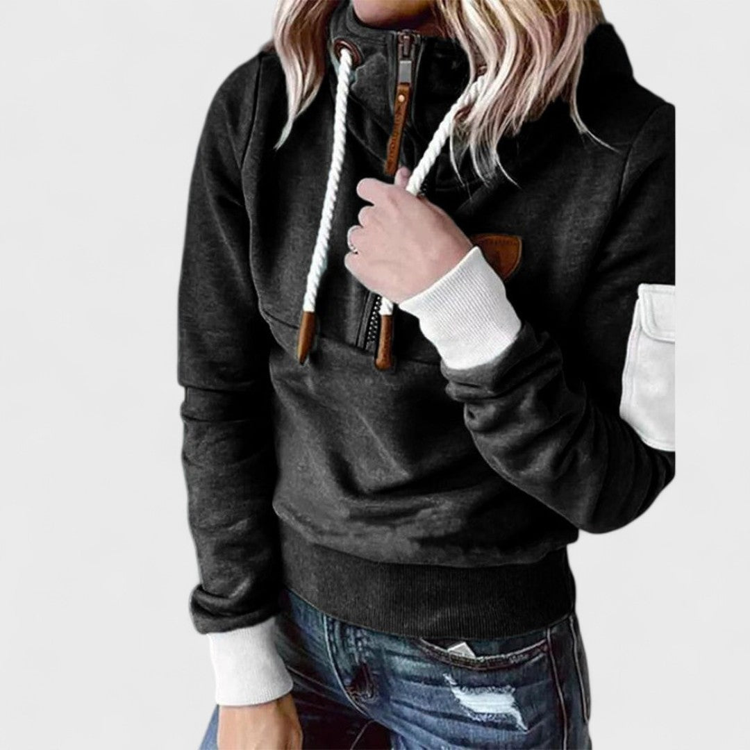 Pearlie - Women's Relaxed Sweatshirt in Casual Half-Zip - photo 7