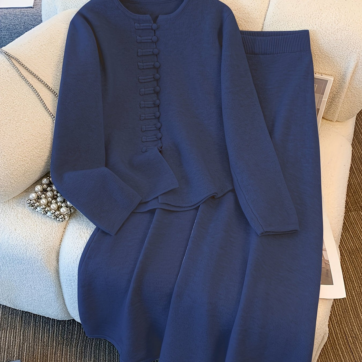 Women's Asymmetric Two-Piece Set with a Clean Seam Finish – view 12