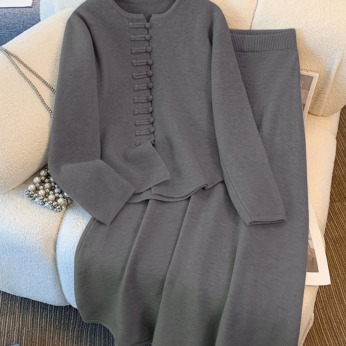 Women's Asymmetric Two-Piece Set with a Clean Seam Finish – view 13
