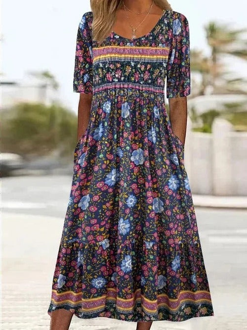 Boho Print Tiered Midi Dress - photo 15