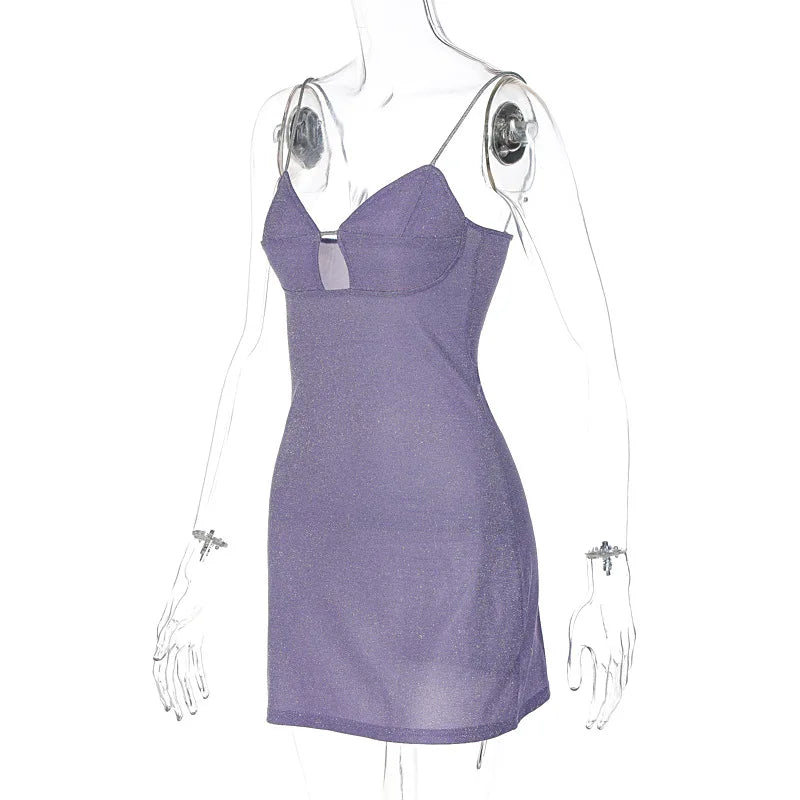 Women's Glitter Cut-Out Party Dress for Evenings Out – view 8