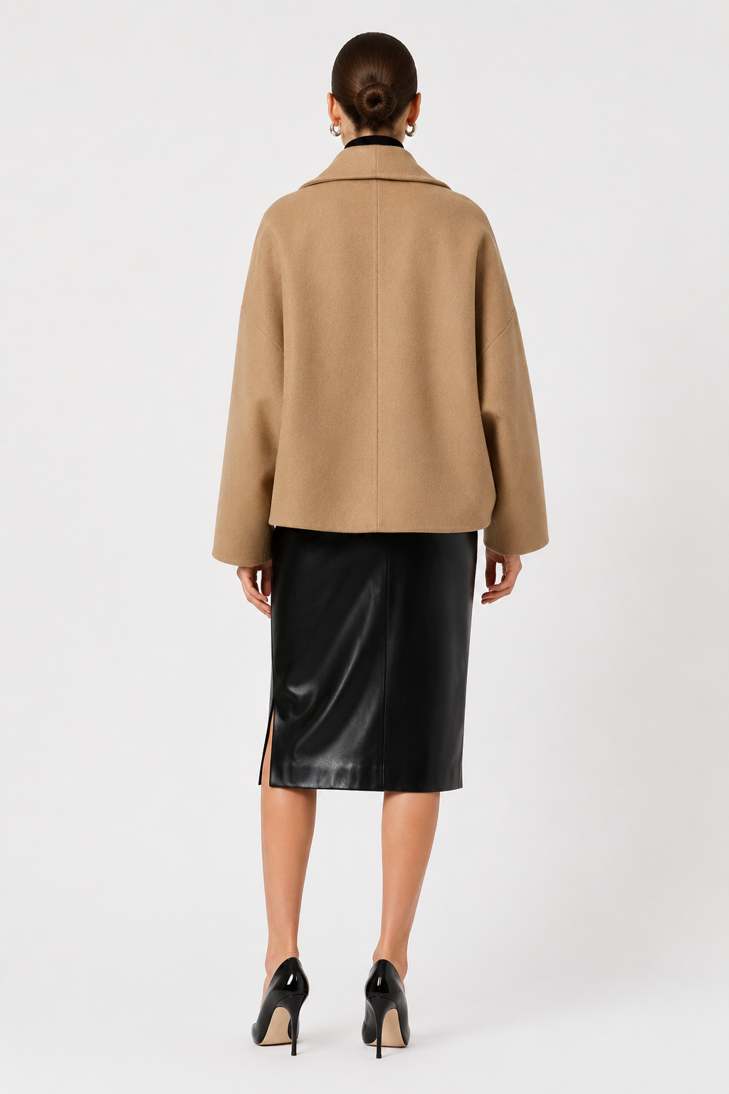 Women's Jalinda Oversized Wool Coat with Notch Lapels – view 9