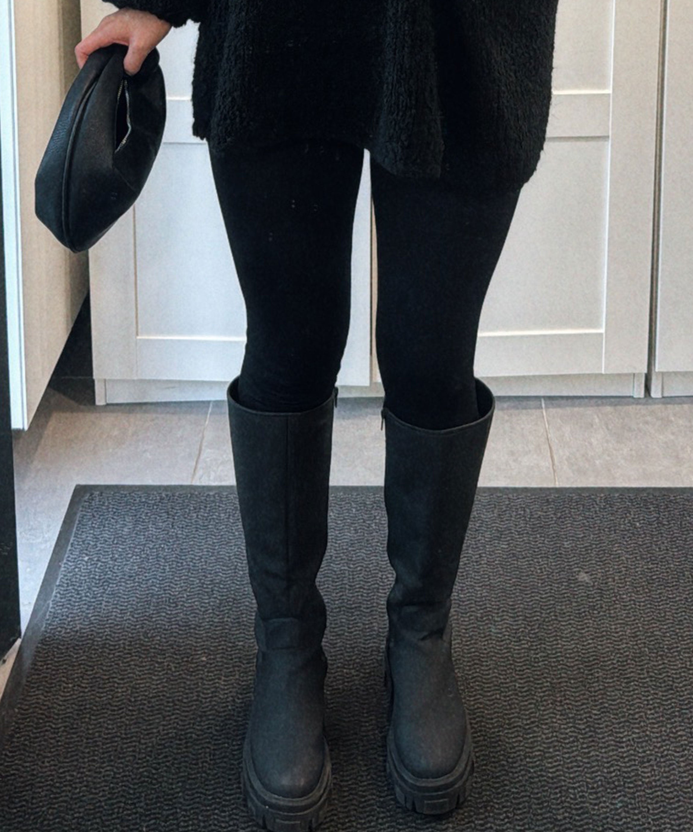 Ellen – Bottes pour femmes montant jusqu’au genou avec semelle épaisse