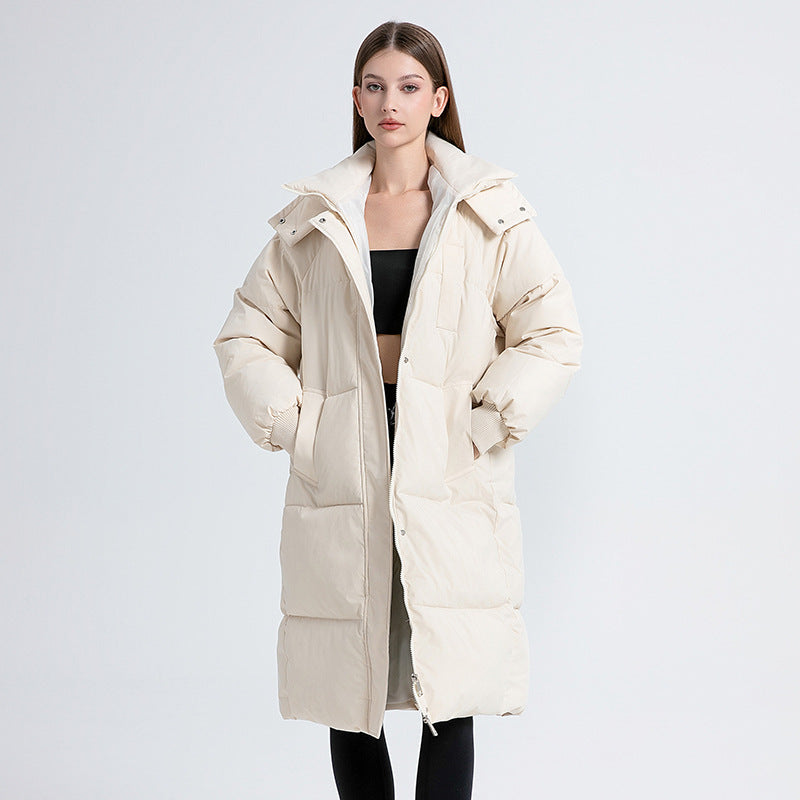 Elissa - Women's Streamlined Long Hooded Winter Puffer Coat - photo 2