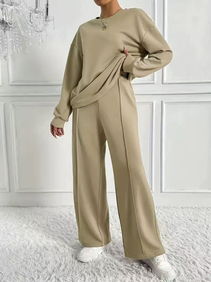 Elnora - Women's Relaxed Two-Piece Set in Long Sleeve Sweatshirt Pants - photo 1