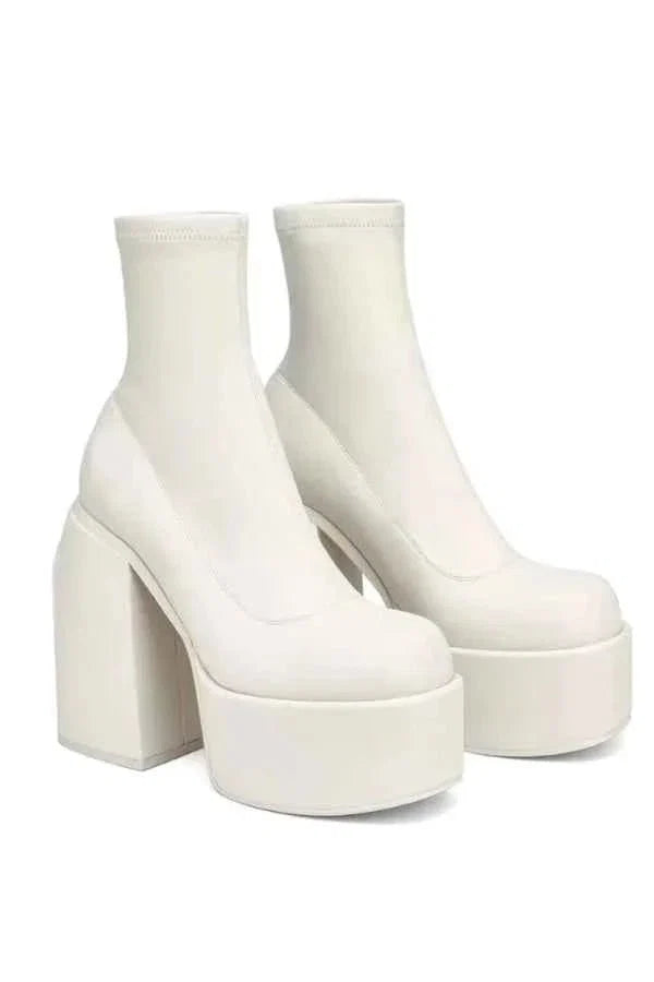Dianne - Stivaletti da donna con plateau e tacco largo