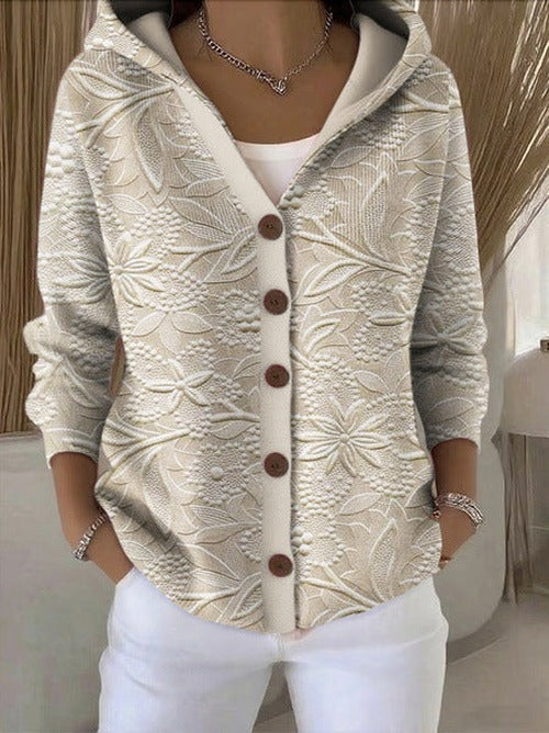 Lynn - Women's Printed Cardigan with Hood and Pockets - photo 10