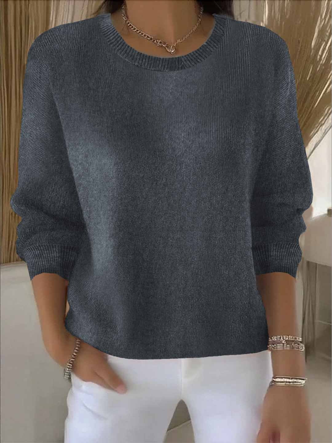 Minnie - Women's Relaxed Sweater in Classic Crew Neck Soft Knit - photo 6