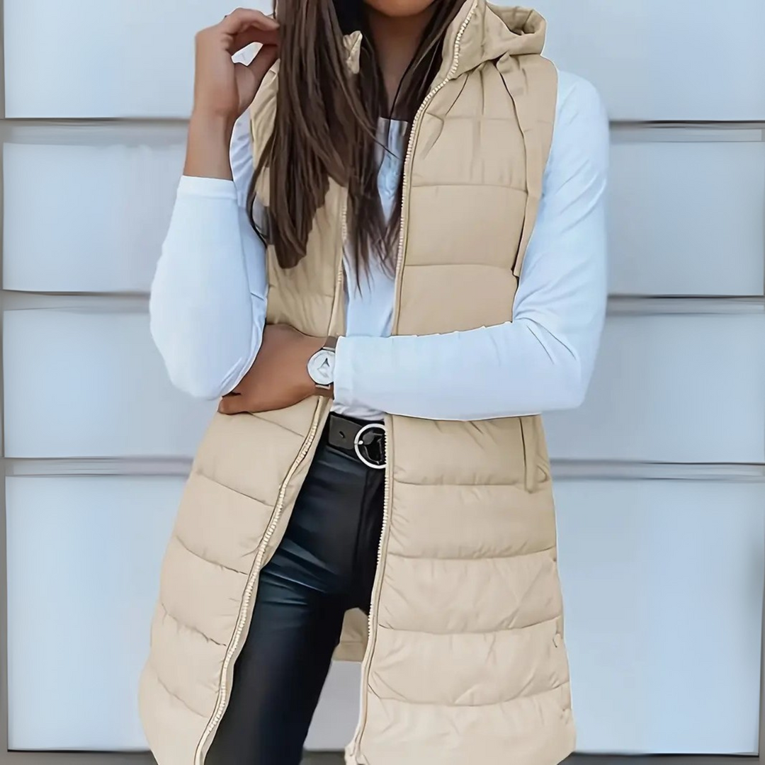 Lizzie - Women's Sleeveless Hooded Puffer Vest - photo 3