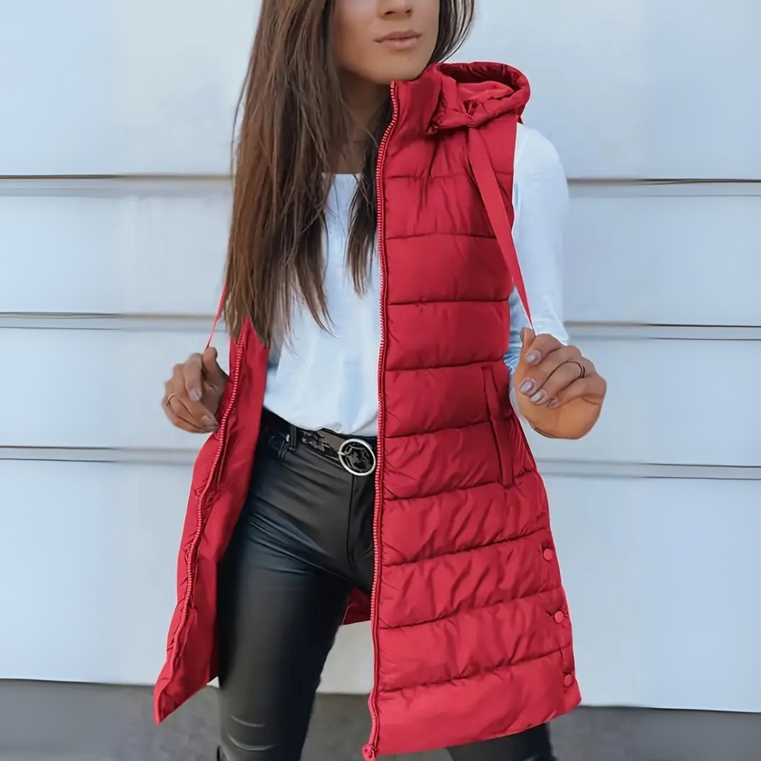 Lizzie - Women's Sleeveless Hooded Puffer Vest - photo 5