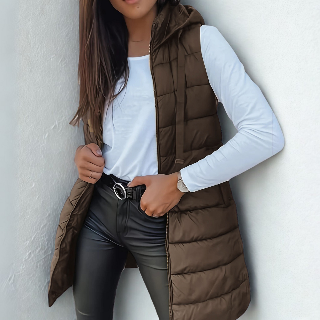 Lizzie - Women's Sleeveless Hooded Puffer Vest - photo 7