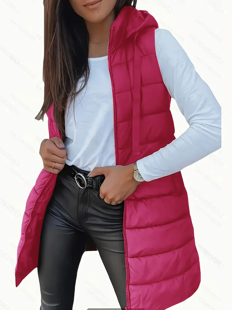 Lizzie - Women's Sleeveless Hooded Puffer Vest - photo 9