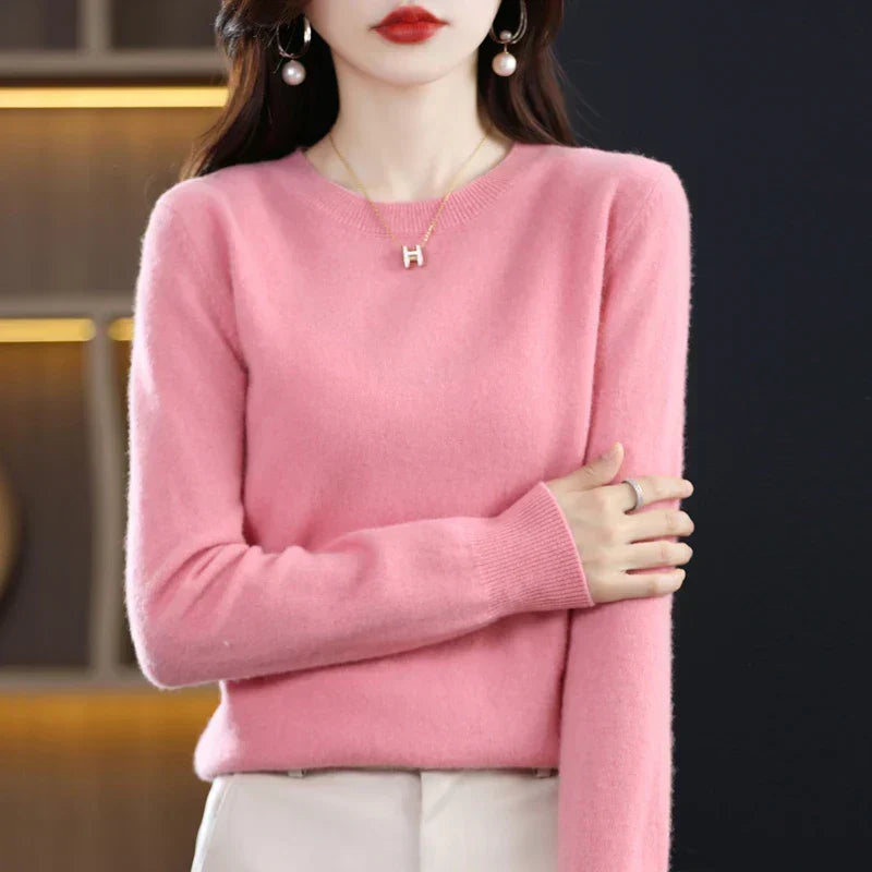 Nadene - Women's Slim Sweater in Elegant Classic Crew Neck - photo 10