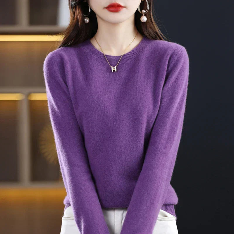 Nadene - Women's Slim Sweater in Elegant Classic Crew Neck - photo 12