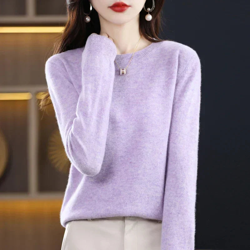 Nadene - Women's Slim Sweater in Elegant Classic Crew Neck - photo 17